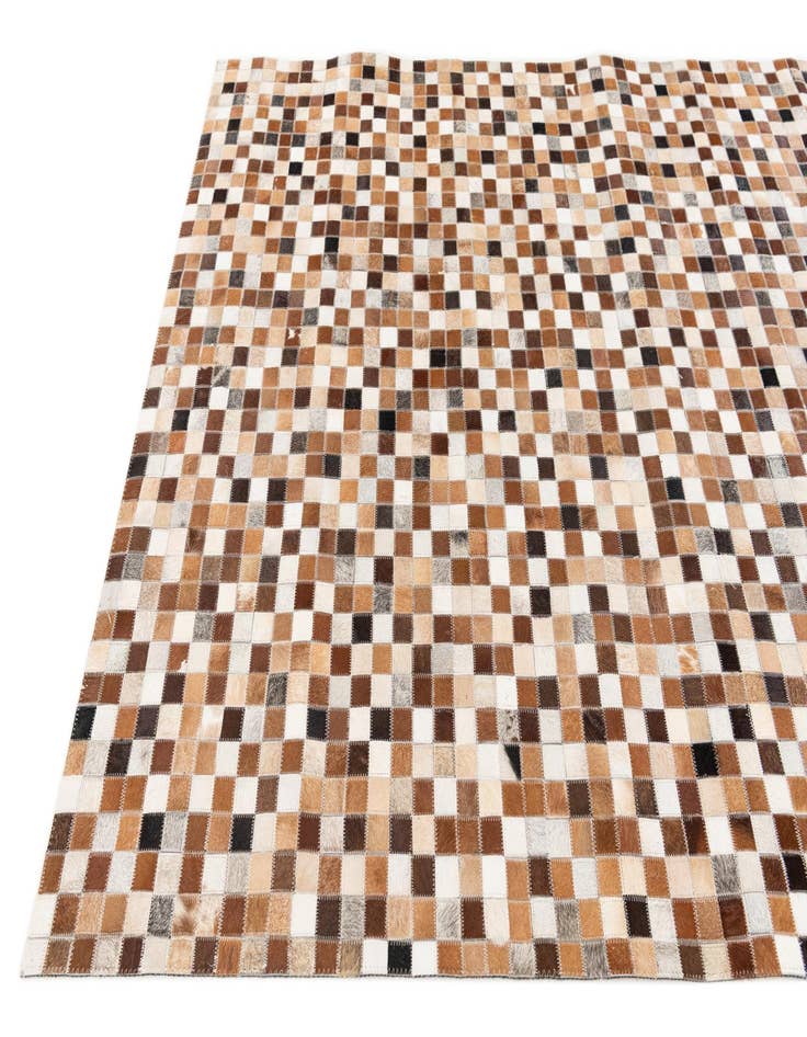 Detail image of 5' x 7' 11 Cowhide Stocks Rug