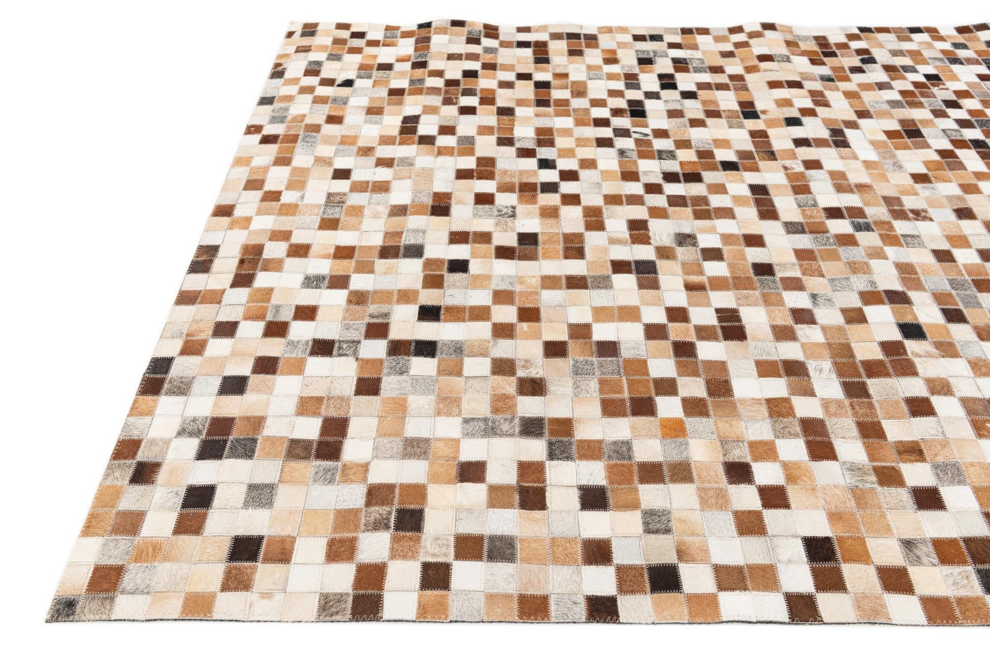 5' x 7' 11 Cowhide Stocks Rug