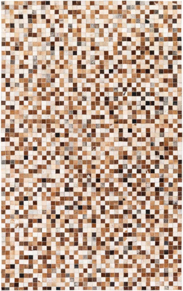 Detail image of 5' x 7' 11 Cowhide Stocks Rug
