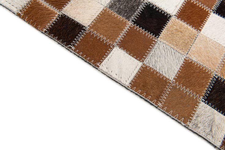 Detail image of 5' 1 x 7' 11 Cowhide Stocks Rug