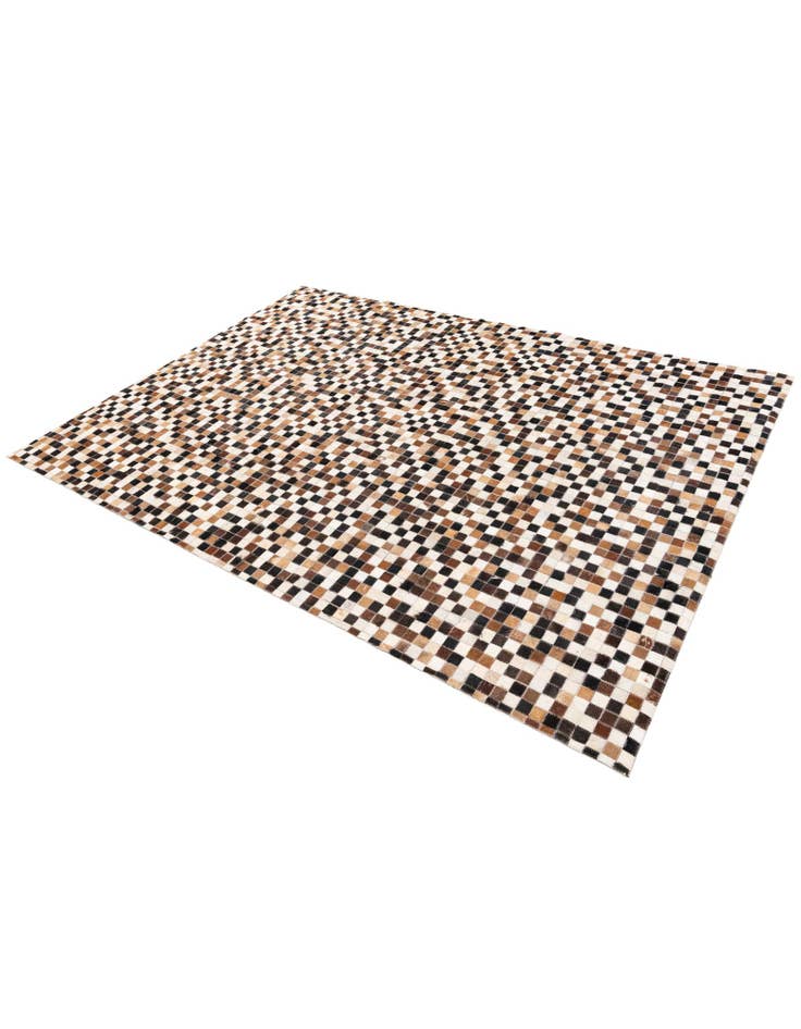 Detail image of 5' 6 x 7' 6 Cowhide Stocks Rug