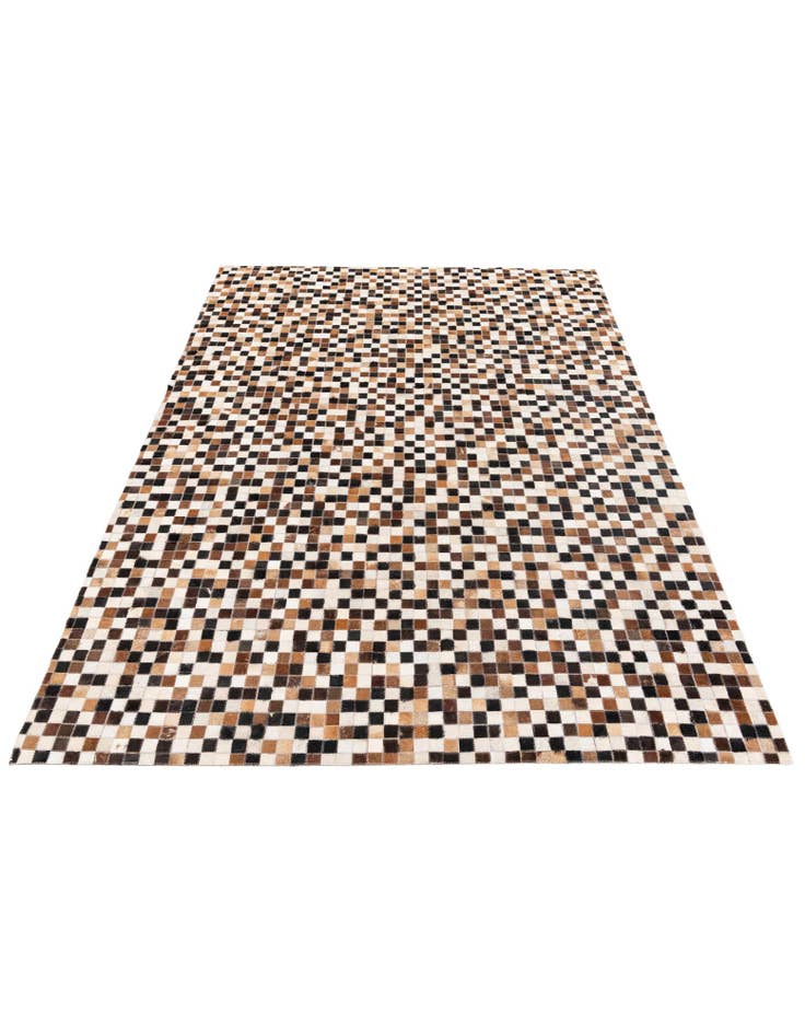 Detail image of 5' 6 x 7' 6 Cowhide Stocks Rug
