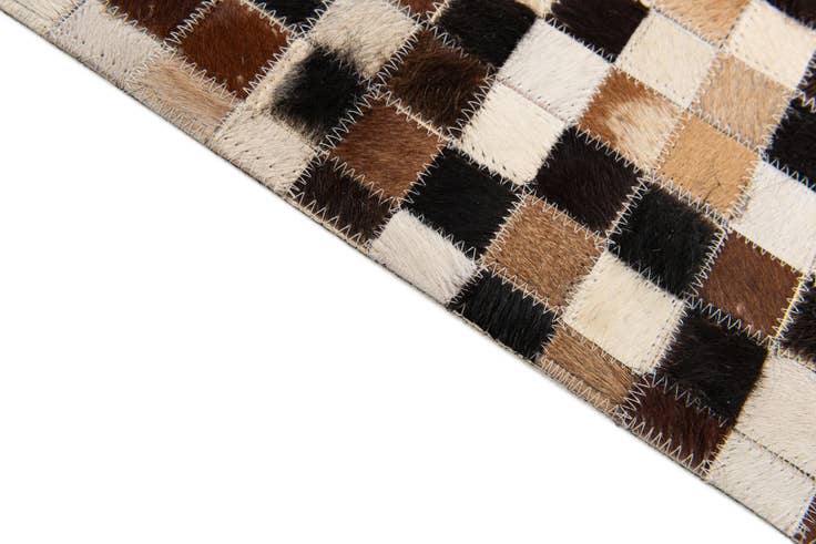 Detail image of 5' 6 x 7' 6 Cowhide Stocks Rug