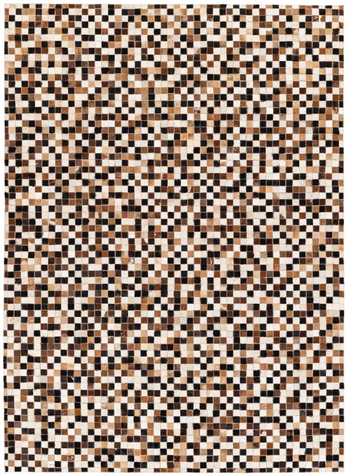 Detail image of 5' 6 x 7' 6 Cowhide Stocks Rug