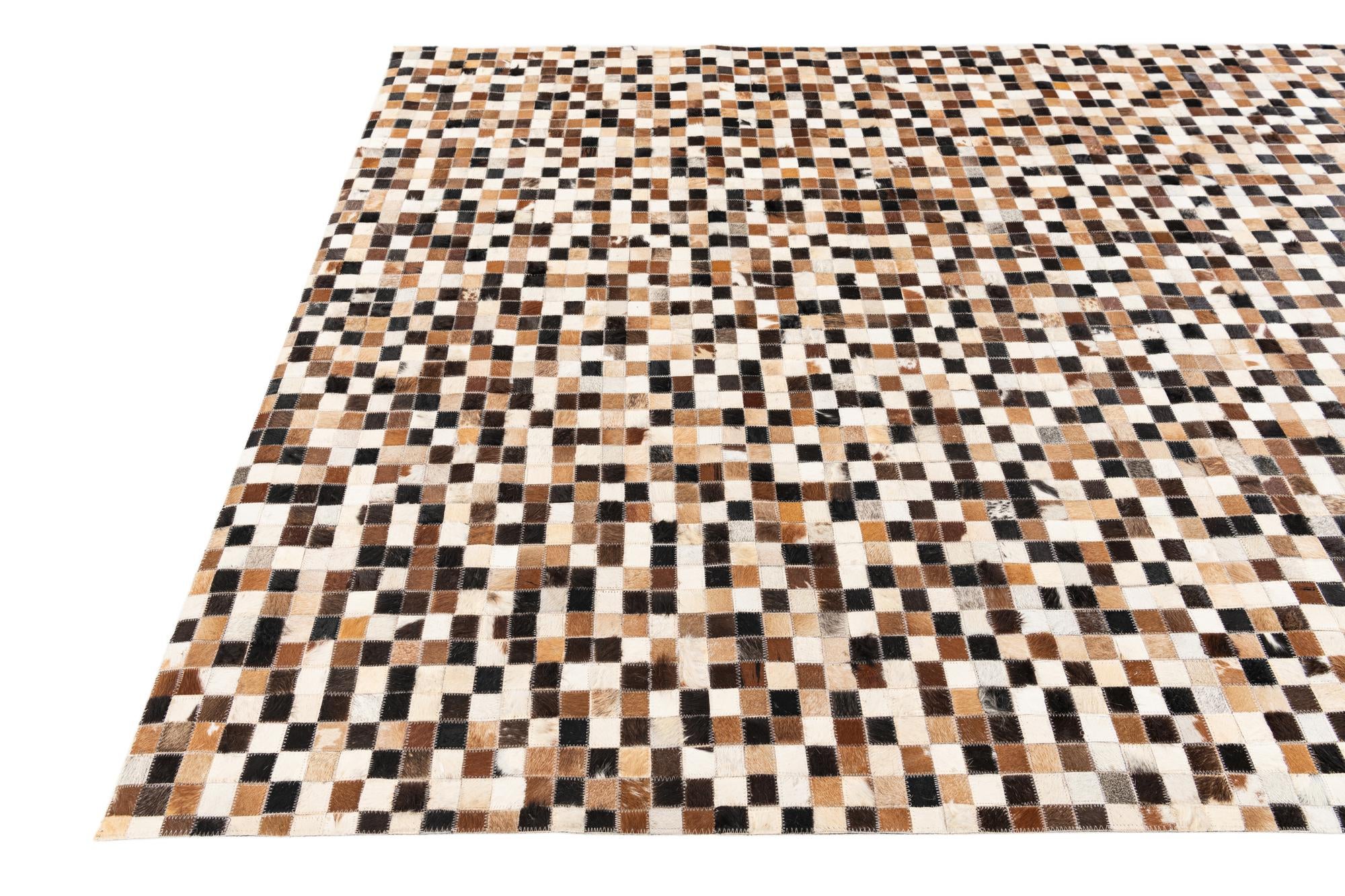 5' 5 x 7' 7 Cowhide Stocks Rug