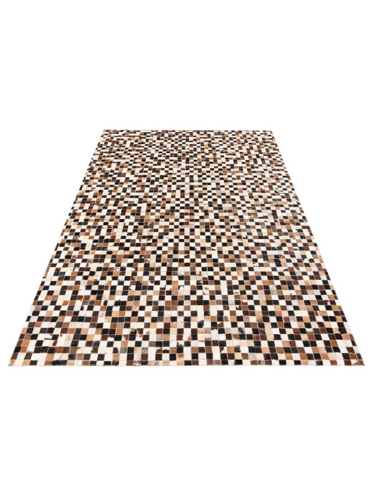 Detail image of 5' 3 x 7' 7 Cowhide Stocks Rug