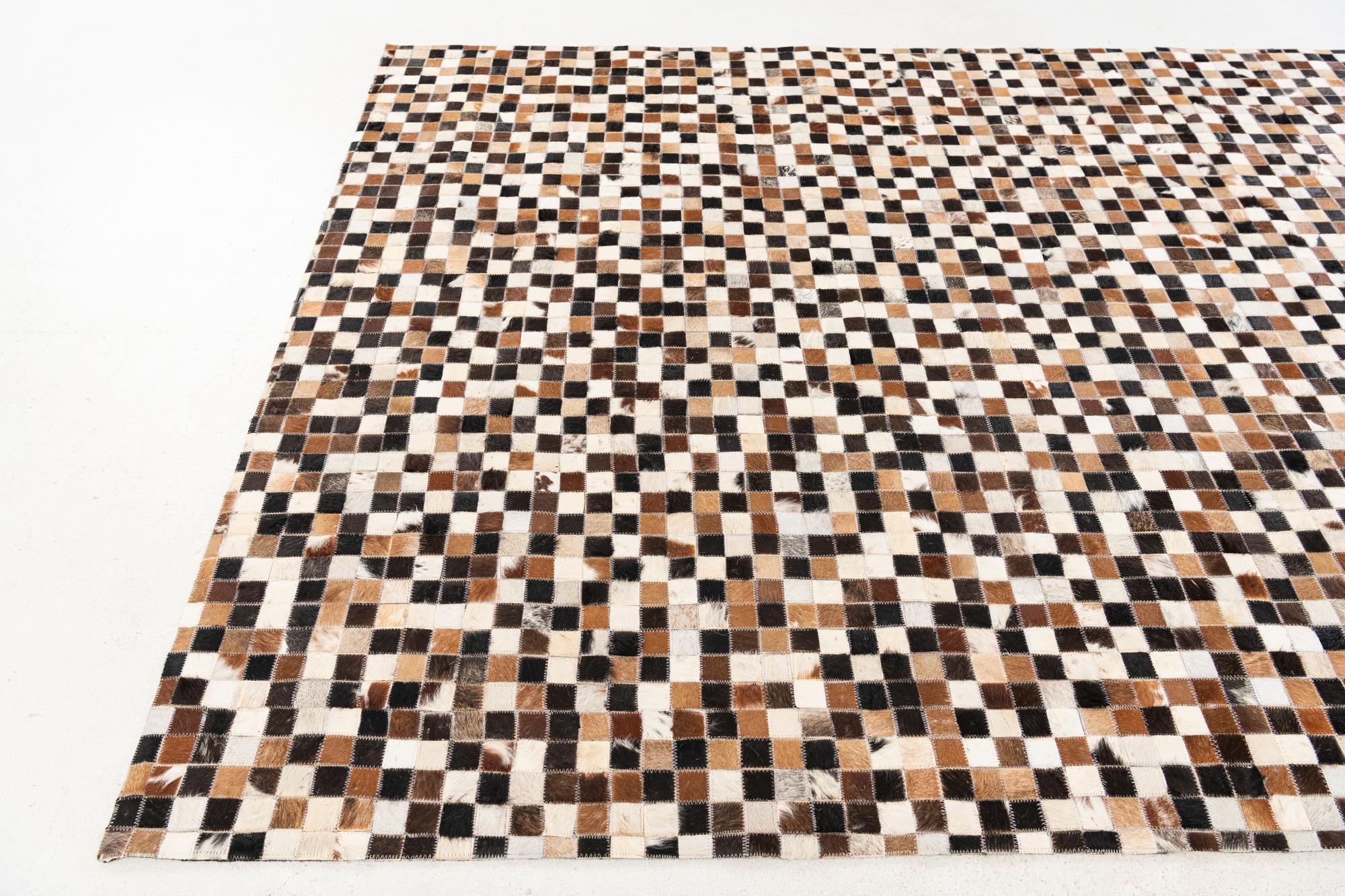 5' 3 x 7' 7 Cowhide Stocks Rug