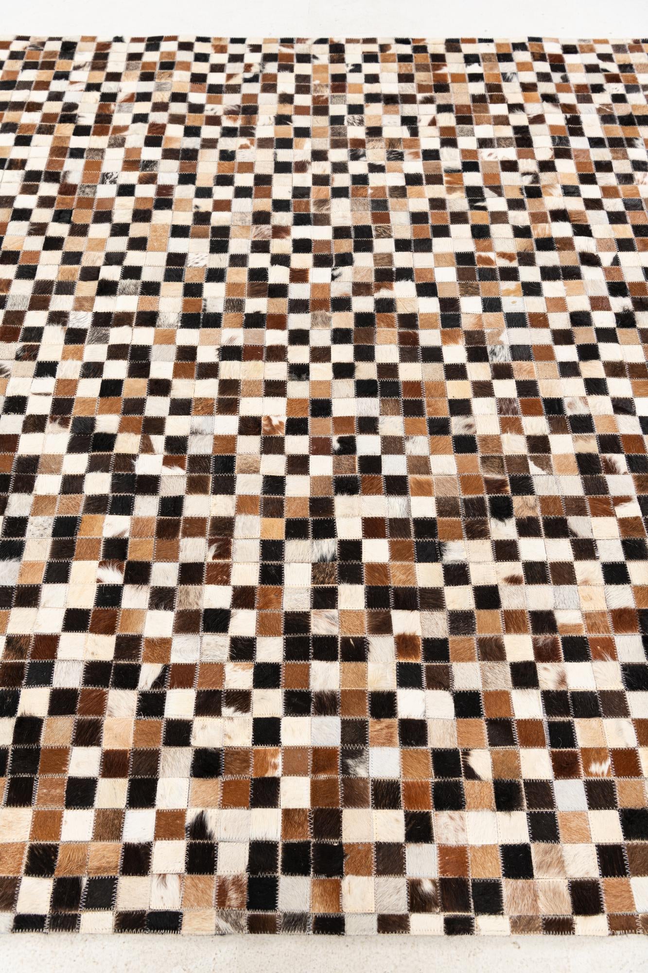 5' 3 x 7' 7 Cowhide Stocks Rug