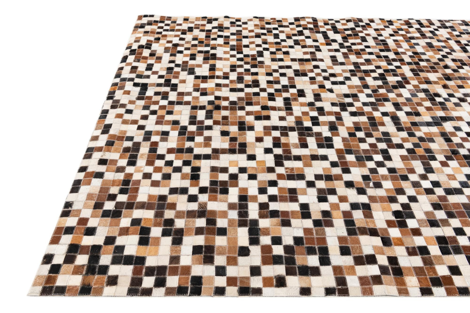 5' 5 x 7' 8 Cowhide Stocks Rug