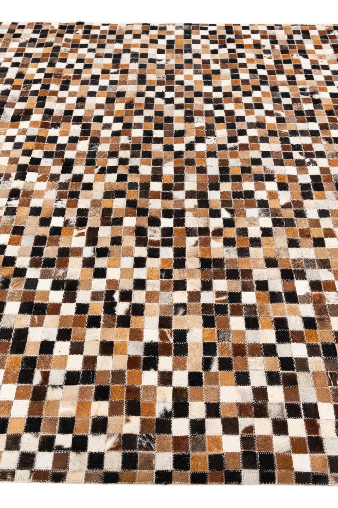 5' 5 x 7' 7 Cowhide Stocks Rug