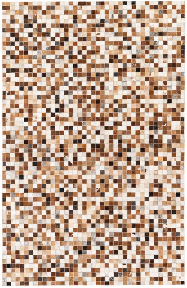 Detail image of 5' 2 x 7' 11 Cowhide Stocks Rug