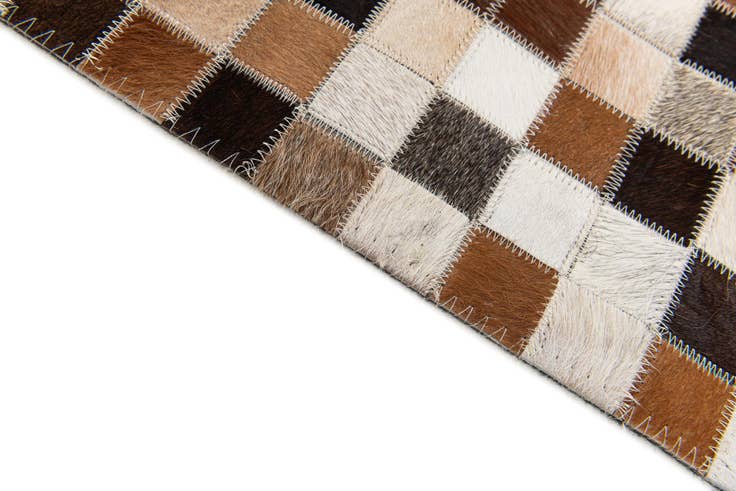 Detail image of 5' 1 x 7' 11 Cowhide Stocks Rug
