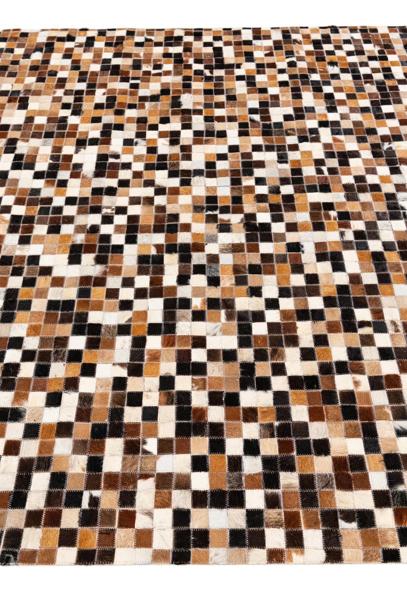 5' 6 x 7' 7 Cowhide Stocks Rug