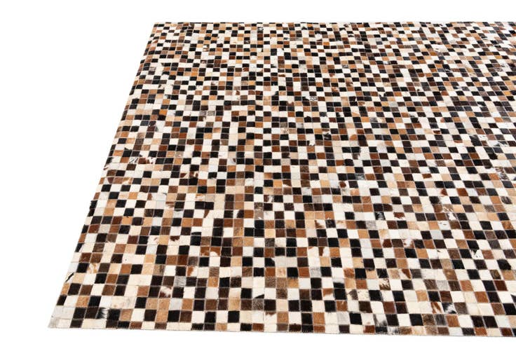 Detail image of 5' 3 x 7' 6 Cowhide Stocks Rug