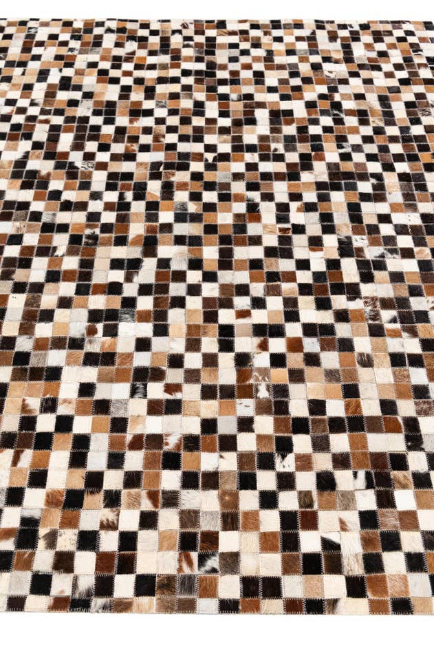 Detail image of 5' 3 x 7' 6 Cowhide Stocks Rug