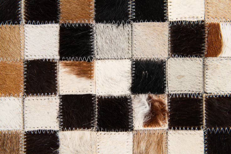 Detail image of 5' 3 x 7' 6 Cowhide Stocks Rug