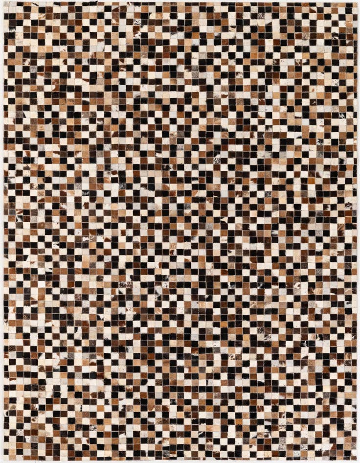 Detail image of 5' 3 x 7' 6 Cowhide Stocks Rug