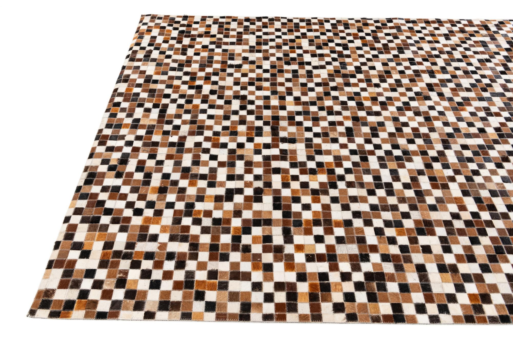 5' 6 x 7' 9 Cowhide Stocks Rug