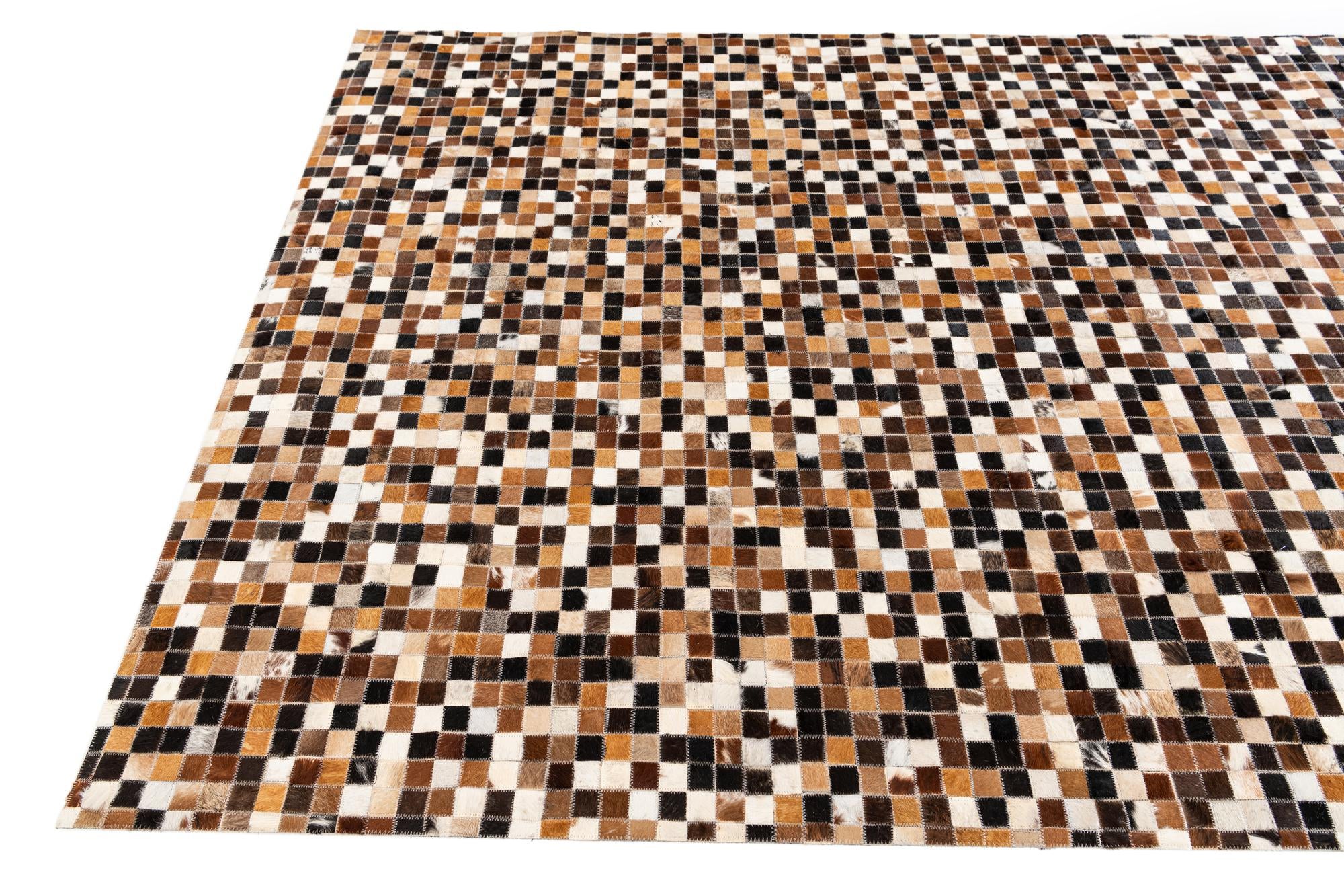 5' 6 x 7' 8 Cowhide Stocks Rug