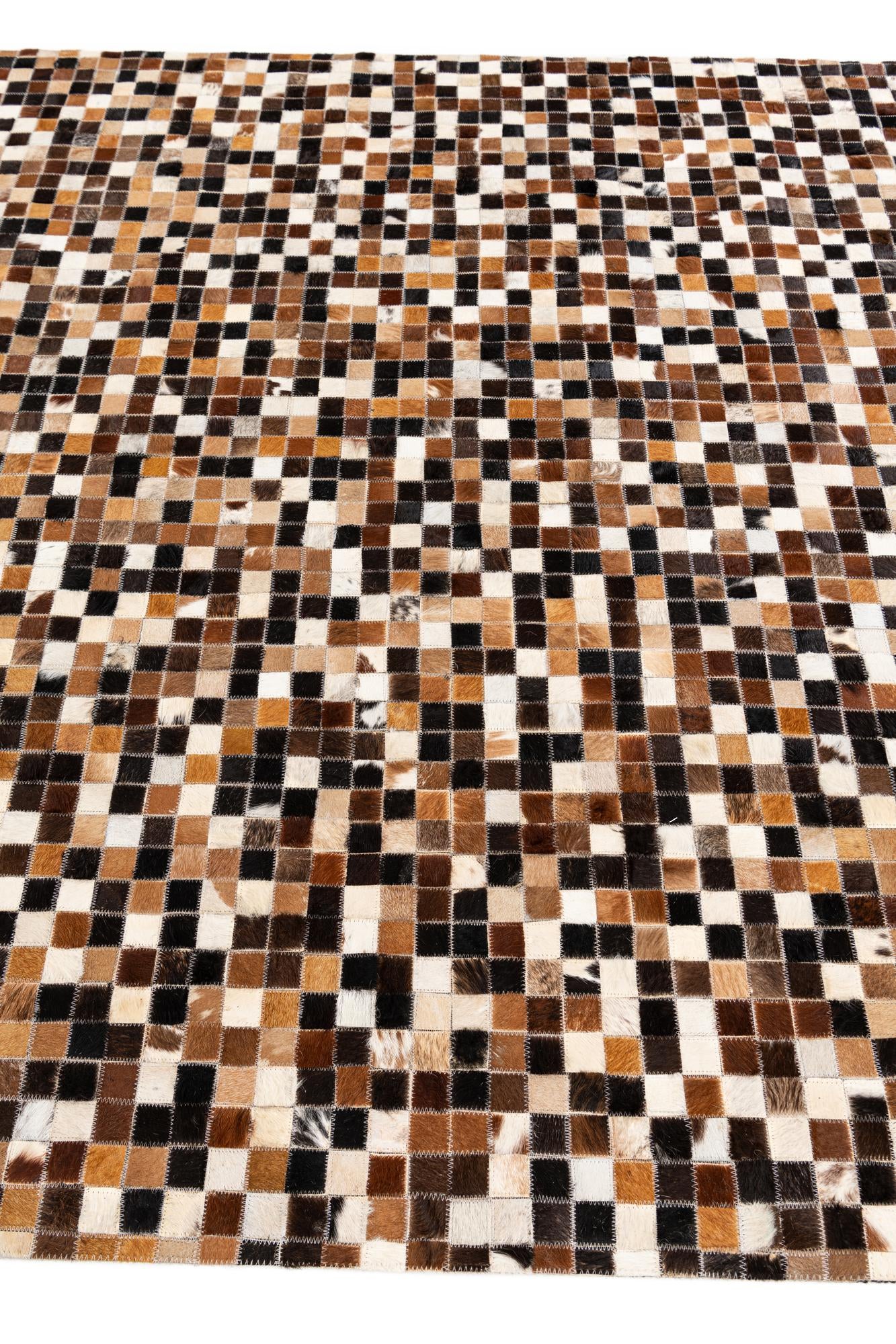5' 6 x 7' 8 Cowhide Stocks Rug