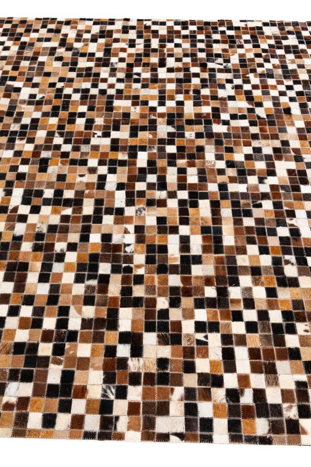 Detail image of 5' 6 x 7' 8 Cowhide Stocks Rug