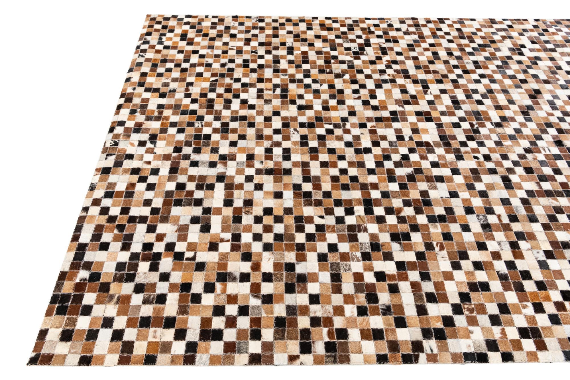 5' 4 x 7' 9 Cowhide Stocks Rug