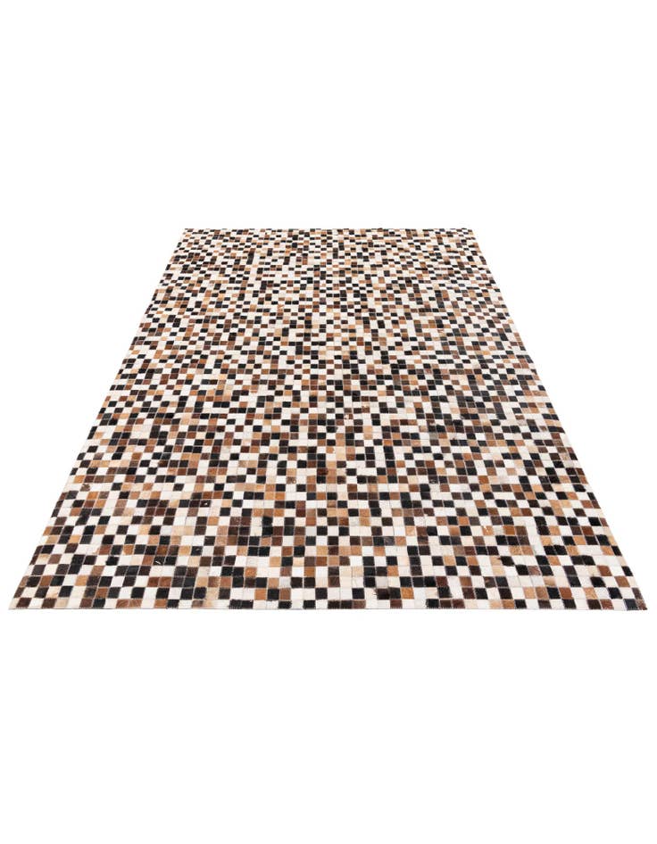 Detail image of 5' 6 x 7' 6 Cowhide Stocks Rug