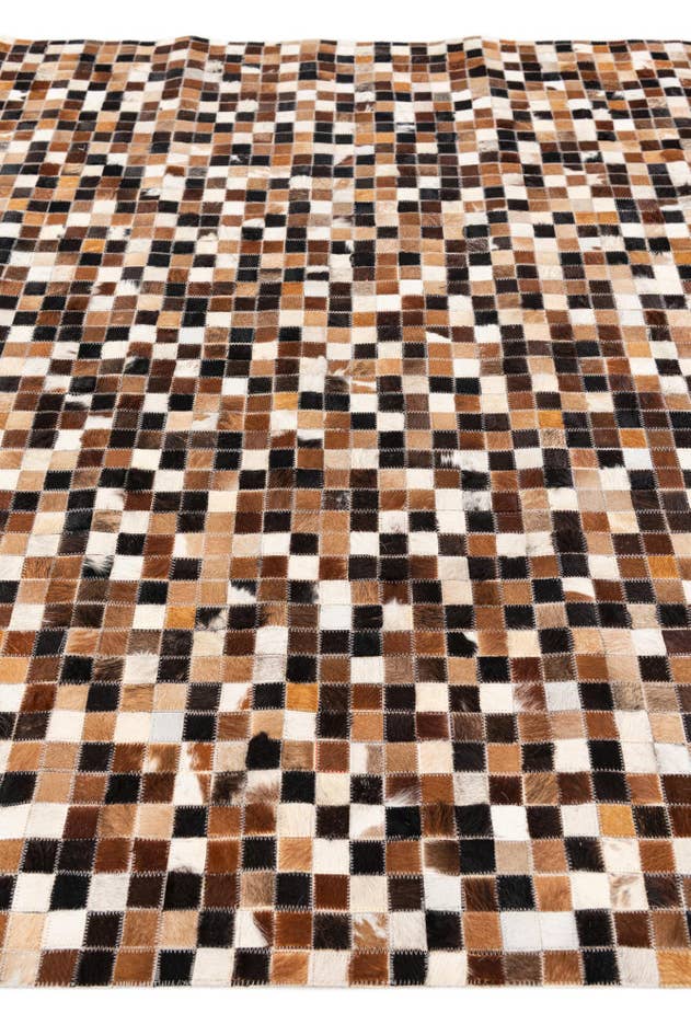 Detail image of 5' 6 x 7' 7 Cowhide Stocks Rug