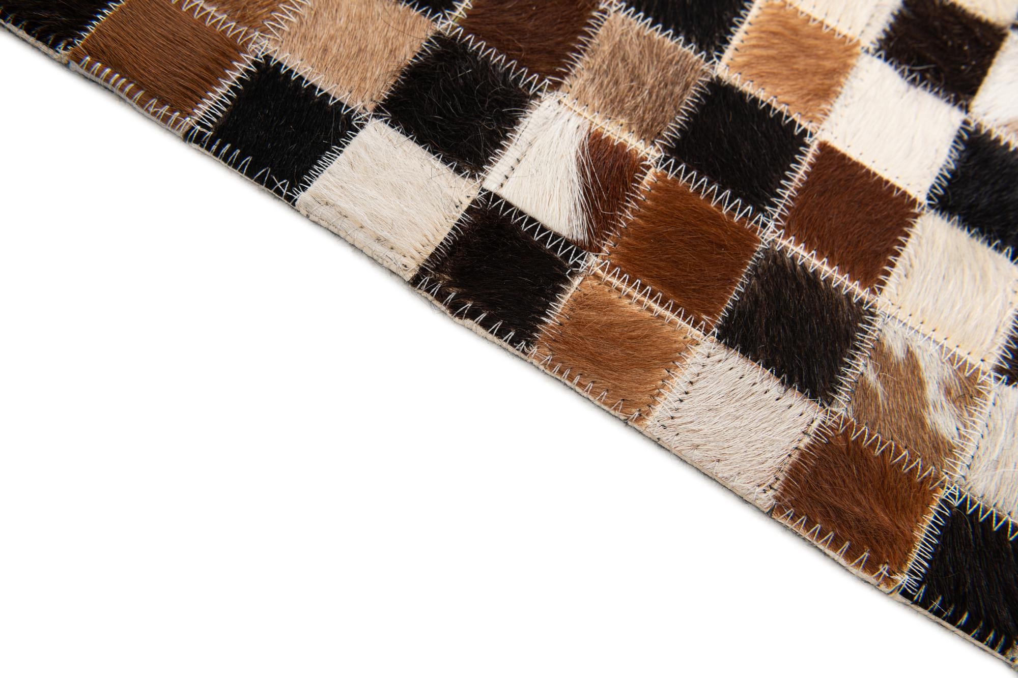 5' 6 x 7' 7 Cowhide Stocks Rug