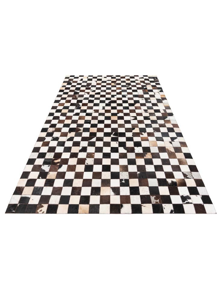 Detail image of 5' x 8' Cowhide Stocks Rug