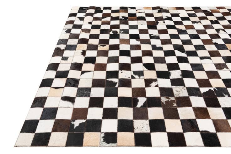 Detail image of 5' x 8' Cowhide Stocks Rug