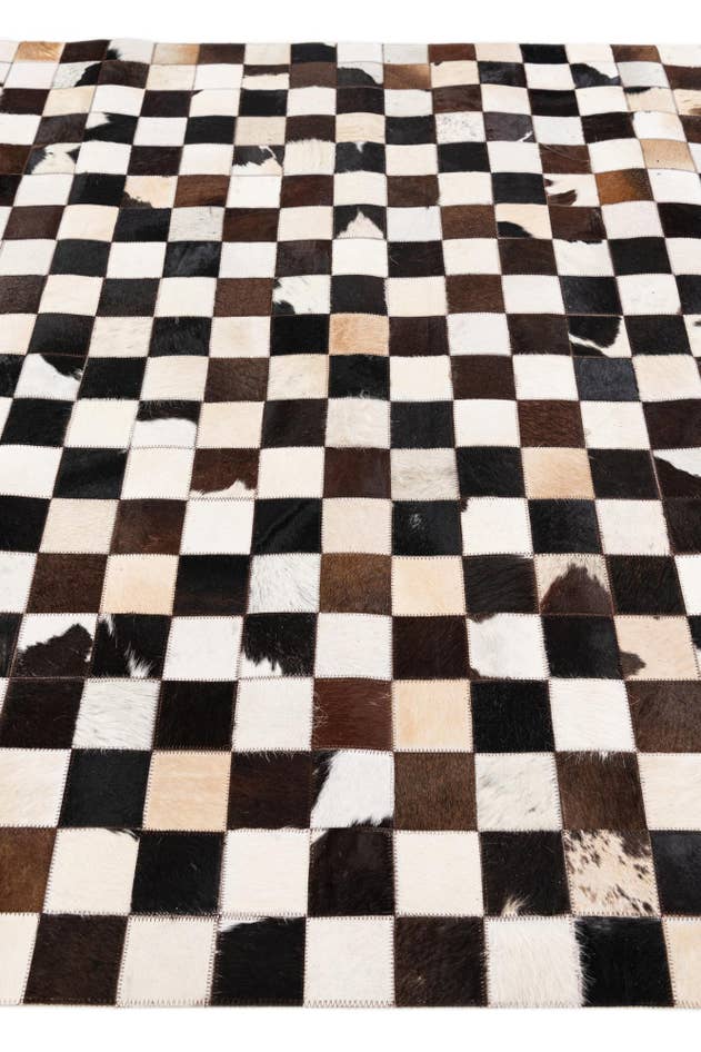 Detail image of 5' x 8' Cowhide Stocks Rug