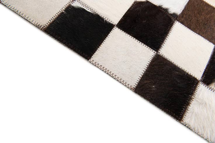 Detail image of 5' x 8' Cowhide Stocks Rug