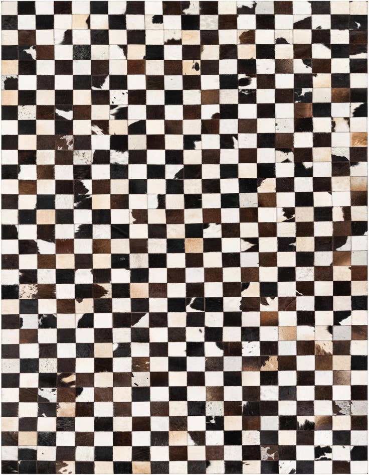 Detail image of 5' x 8' Cowhide Stocks Rug