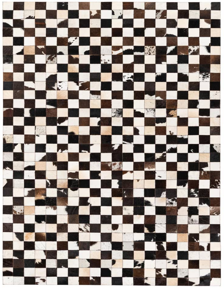 Detail image of 5' x 7' 11 Cowhide Stocks Rug