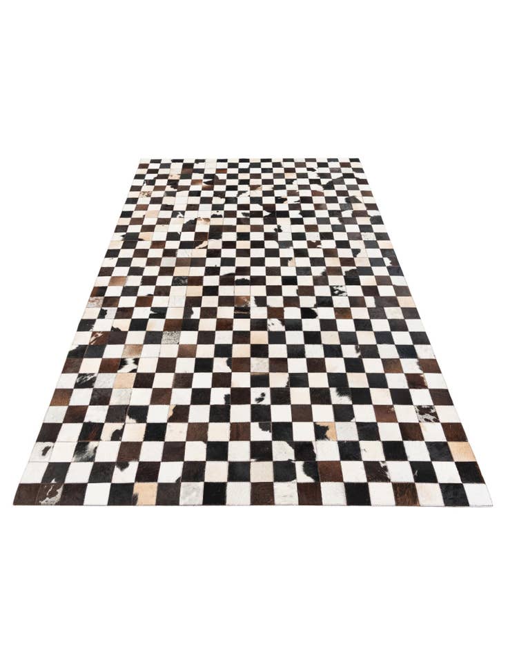 Detail image of 5' x 8' Cowhide Stocks Rug