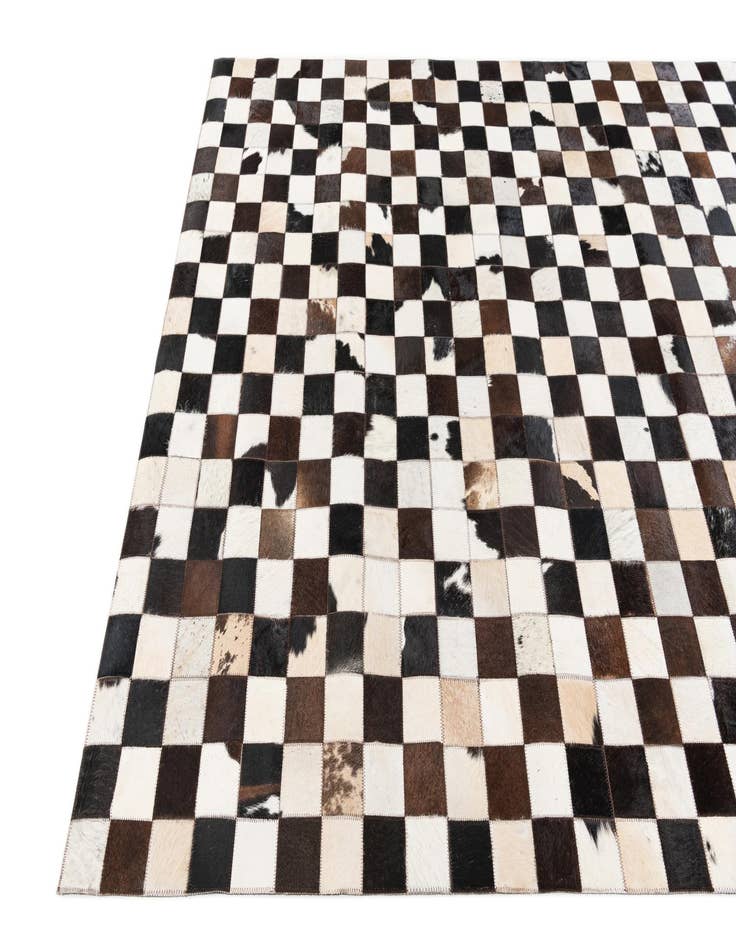 Detail image of 5' x 8' Cowhide Stocks Rug