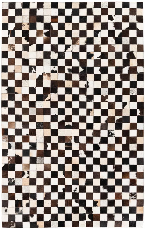 Detail image of 5' x 8' Cowhide Stocks Rug