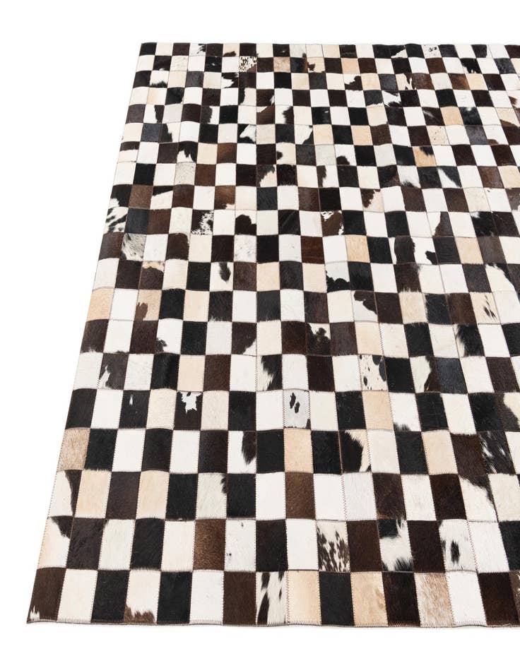 Detail image of 5' x 8' Cowhide Stocks Rug
