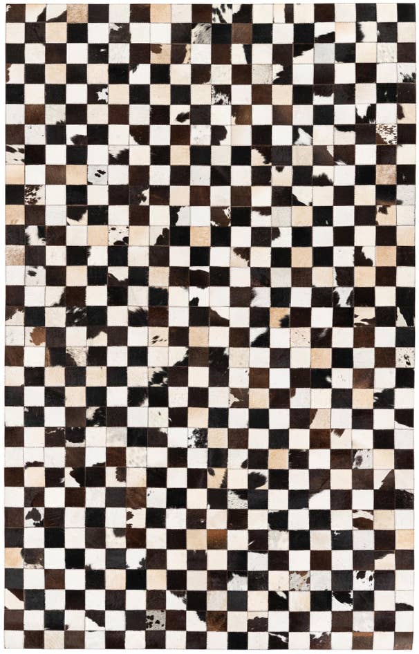 Detail image of 5' x 8' Cowhide Stocks Rug