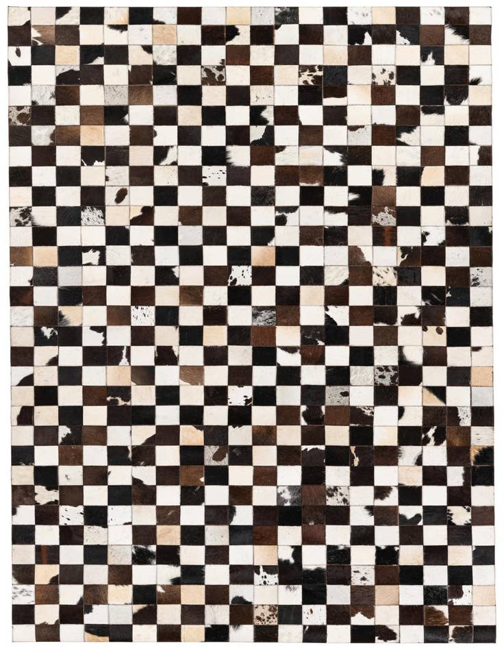 Detail image of 5' 1 x 8' Cowhide Stocks Rug