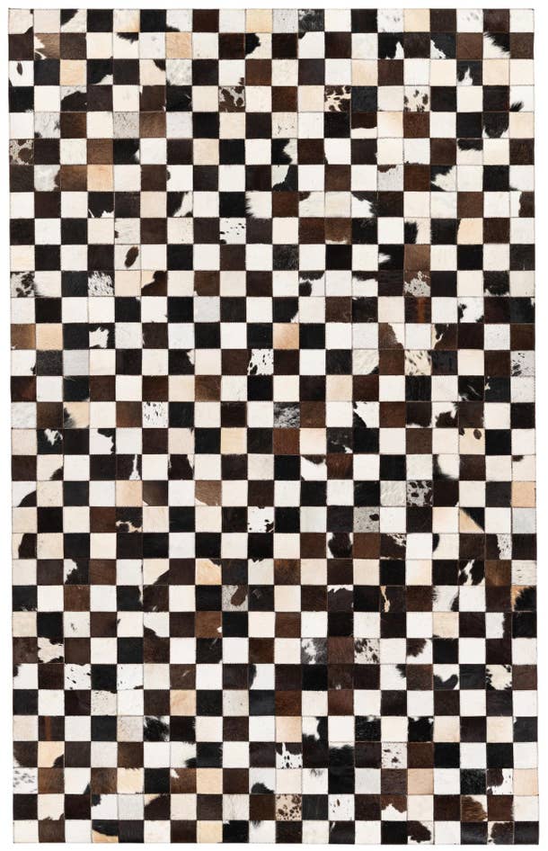 Detail image of 5' 1 x 8' Cowhide Stocks Rug