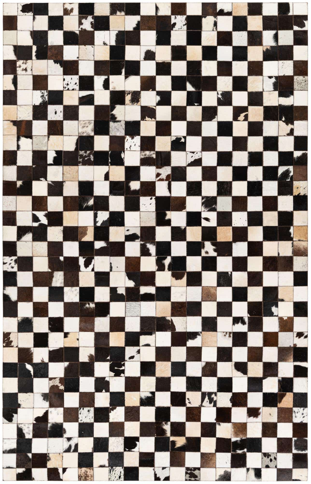 5' 1 x 8' Cowhide Stocks Rug
