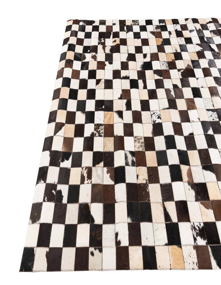 Detail image of 5' 1 x 7' 11 Cowhide Stocks Rug