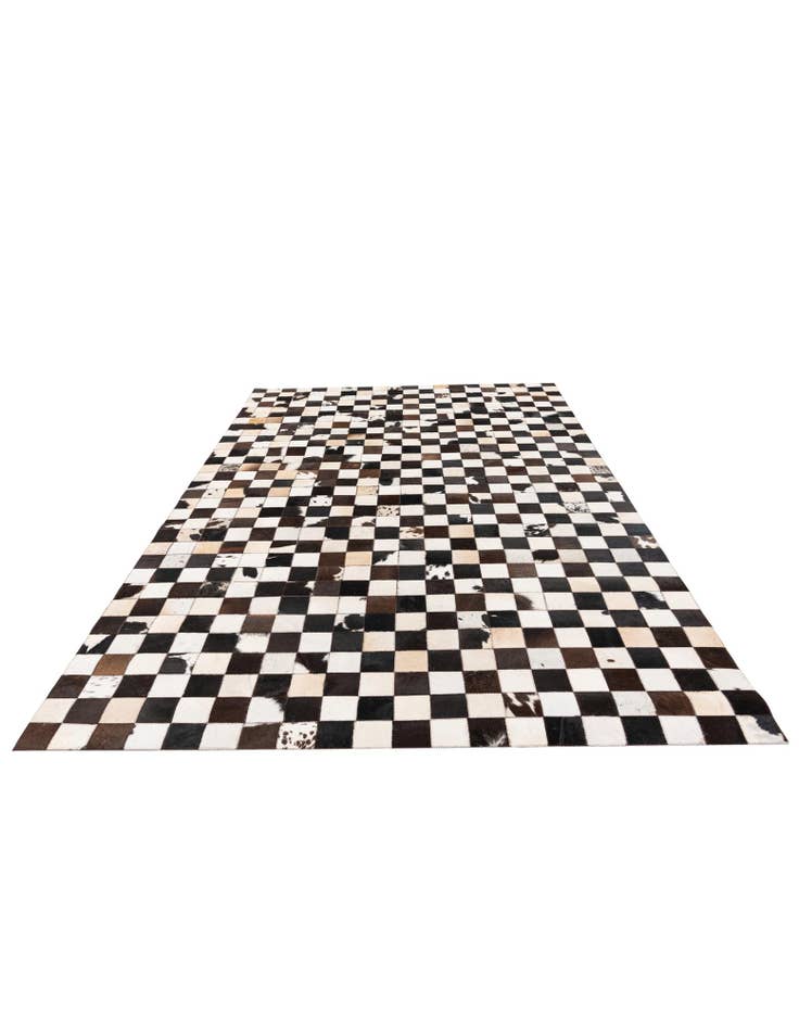 Detail image of 5' x 7' 11 Cowhide Stocks Rug