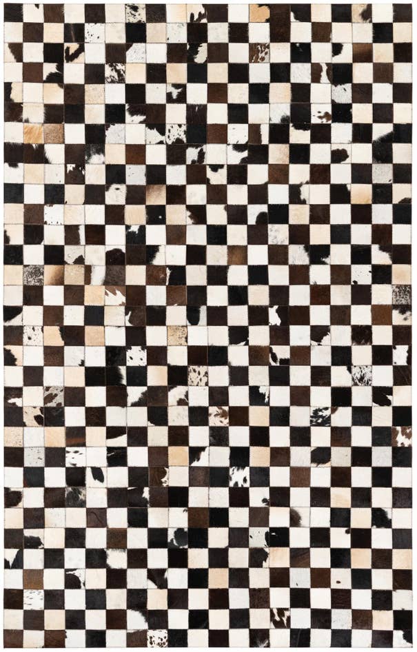 Detail image of 5' x 7' 11 Cowhide Stocks Rug