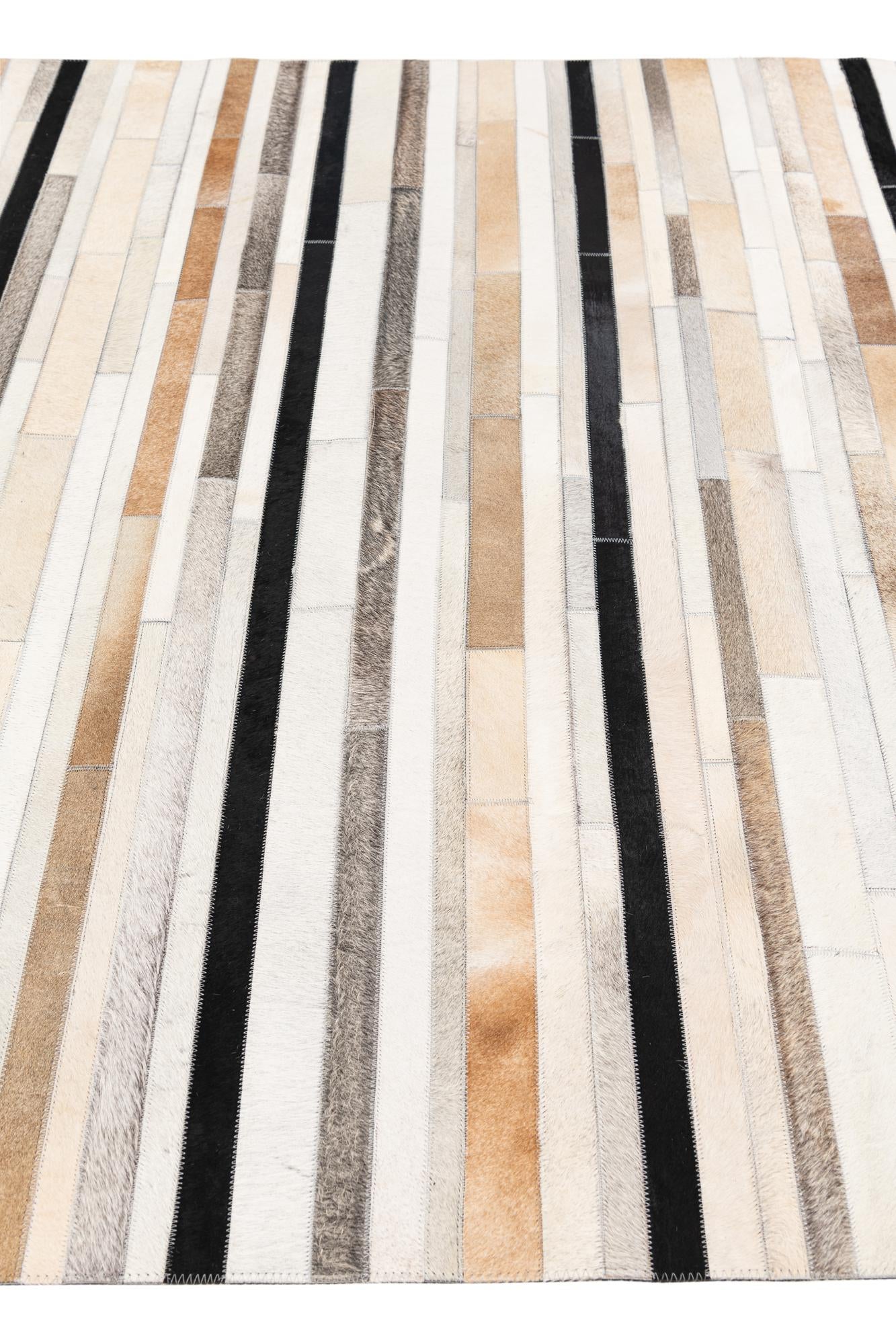 5' 1 x 8' Cowhide Stocks Rug