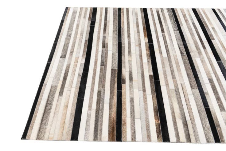 Detail image of 5' x 8' Cowhide Stocks Rug