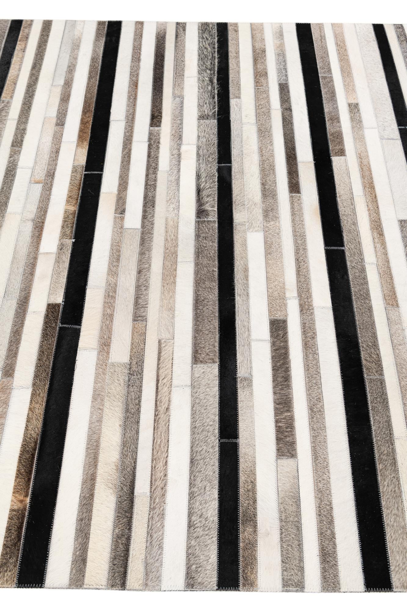 5' x 8' Cowhide Stocks Rug
