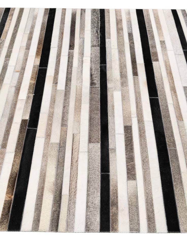 Detail image of 5' x 8' Cowhide Stocks Rug